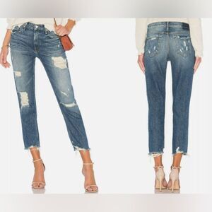 MOTHER Superior Denim The SINNER High Rise Jeans ICE CREAM YOU SCREAM-Size 26